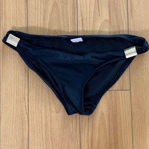 Black and gold bathing suit bottom